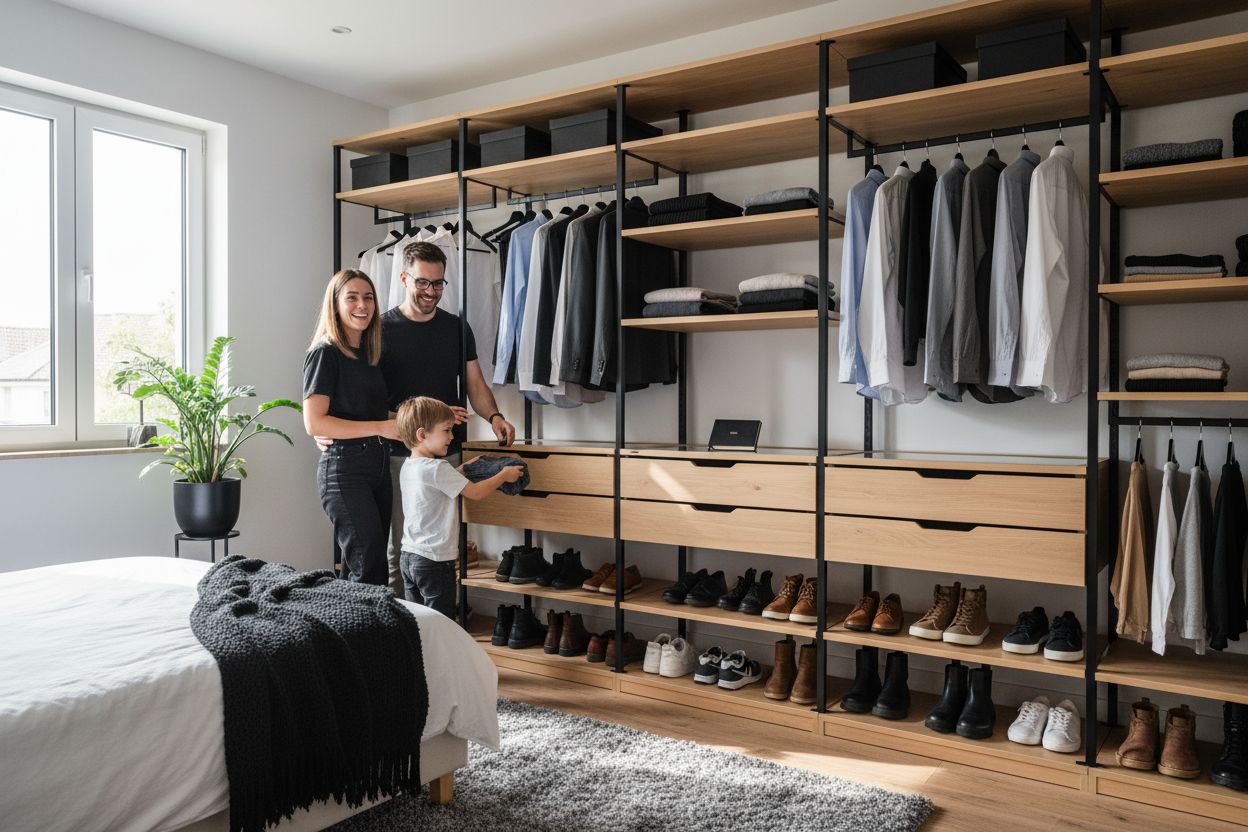 szafy na wymiar, custom wardrobes, family organizing