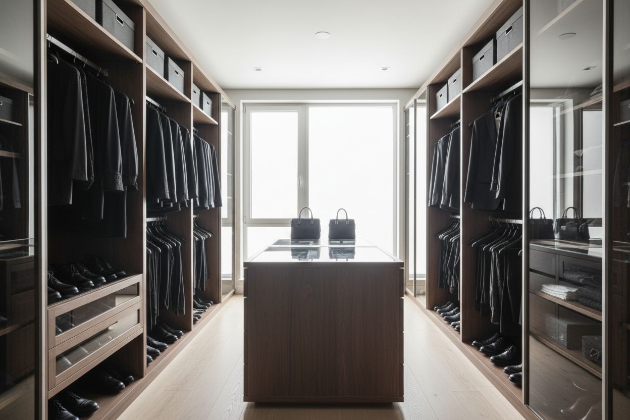 nowoczesna garderoba wnętrze