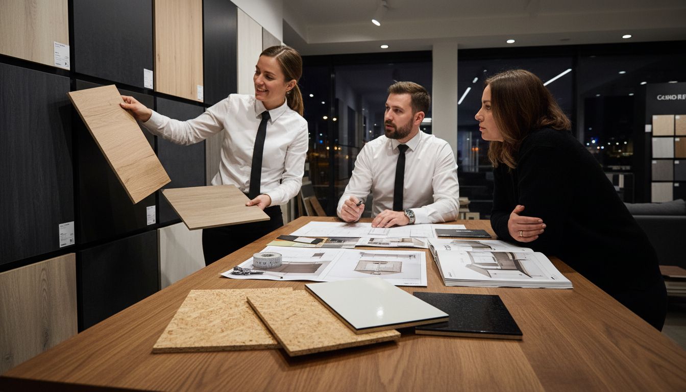 nowoczesny salon płyt meblowych