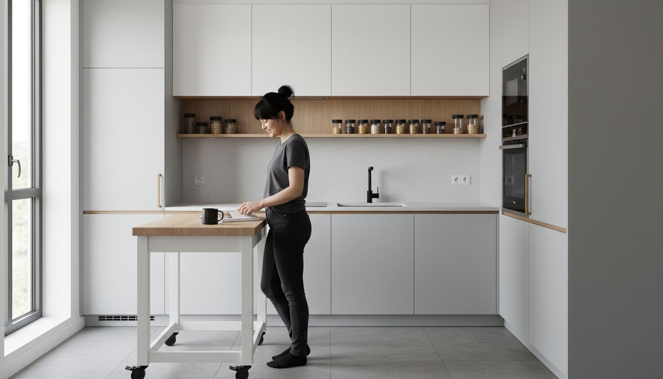 mała kuchnia urządzona nowocześnie