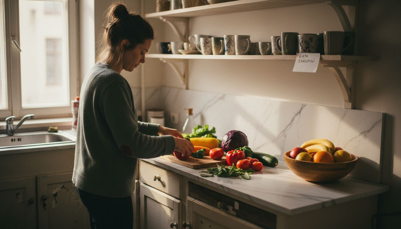 Nowoczesna kuchnia w miejskim stylu, w której codziennie gotuje się domowe posiłki.